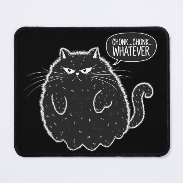Item preview, Chonk Chonk Whatever - Chonky Funny Ghost Cat designed and sold by FallenStarArt.