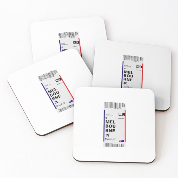 Item preview, Melbourne Boarding Pass Australia Travel  designed and sold by TulipaGraphics.