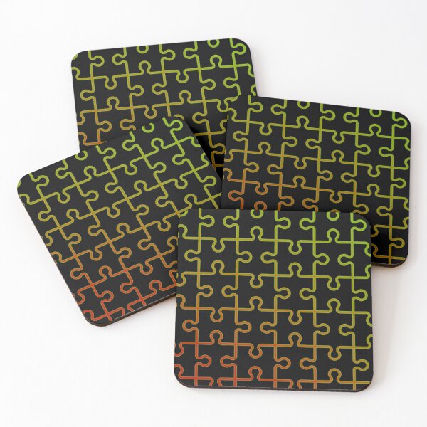 Item preview, Jigsaw Puzzle Pieces Red Green Pattern  designed and sold by PhyrexiaB.