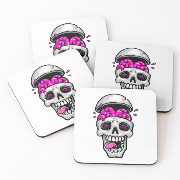 Item preview, Funny skull with brains designed and sold by Mara's designs.