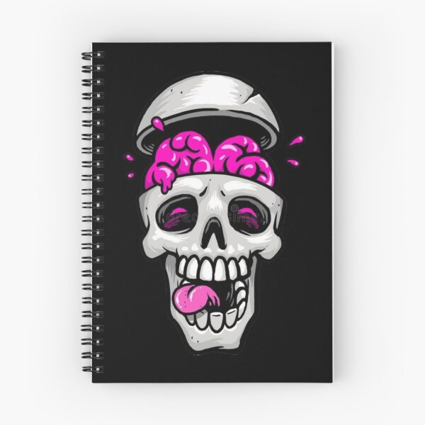 Item preview, Funny skull with brains designed and sold by Mara's designs.