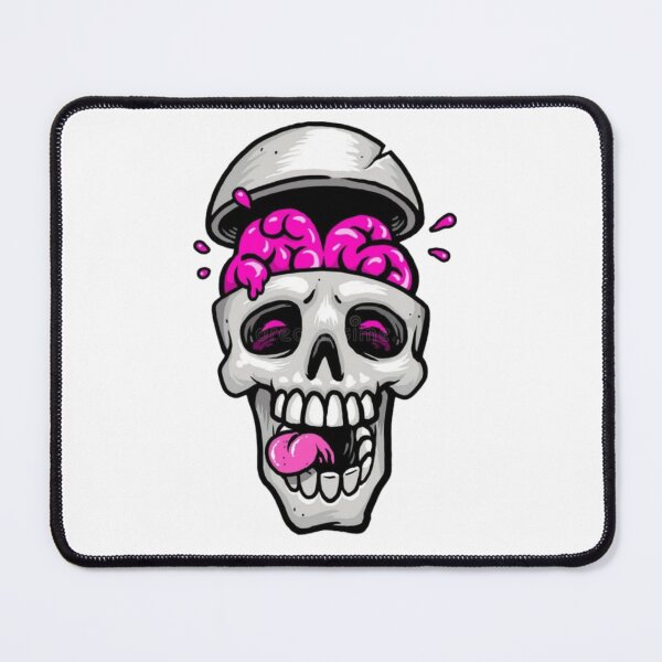Item preview, Funny skull with brains designed and sold by Mara's designs.
