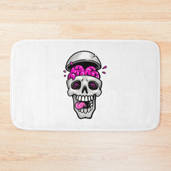 Item preview, Funny skull with brains designed and sold by Mara's designs.