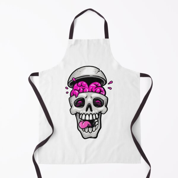 Item preview, Funny skull with brains designed and sold by Mara's designs.