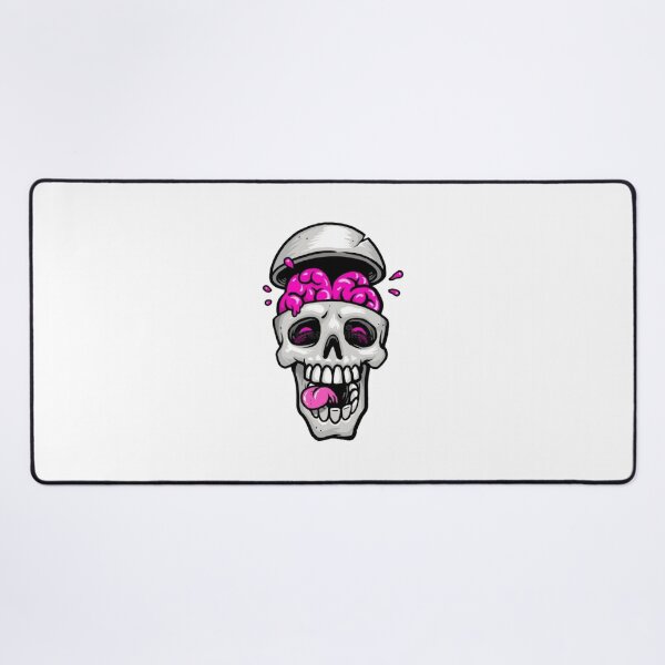 Item preview, Funny skull with brains designed and sold by Mara's designs.