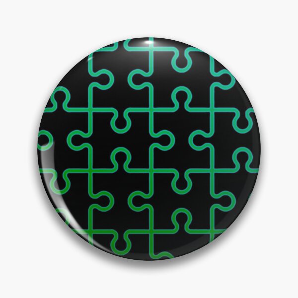 Artikelvorschau, Puzzleteile Blau Grün Aqua Muster entworfen und verkauft von PhyrexiaB.