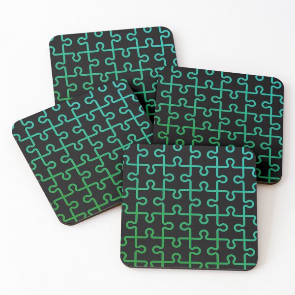 Item preview, Jigsaw Puzzle Pieces Blue Green Aqua Pattern  designed and sold by PhyrexiaB.