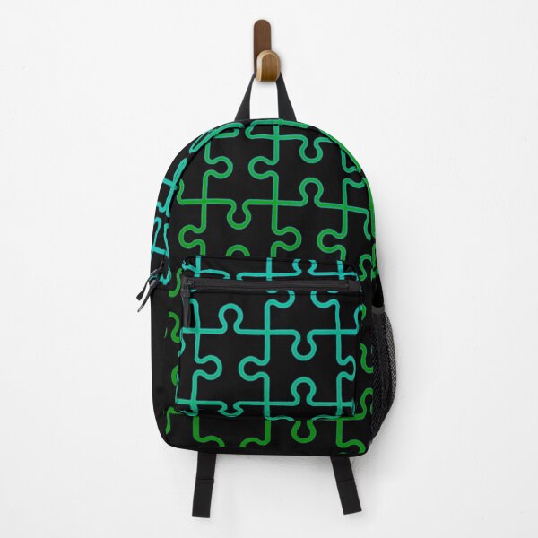 Item preview, Jigsaw Puzzle Pieces Blue Green Aqua Pattern designed and sold by PhyrexiaB.
