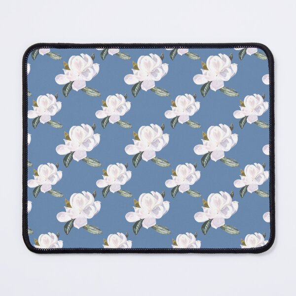 Item preview, Diagonal Magnolia Array on Union Blue 6588b1 designed and sold by Art in My Loft.