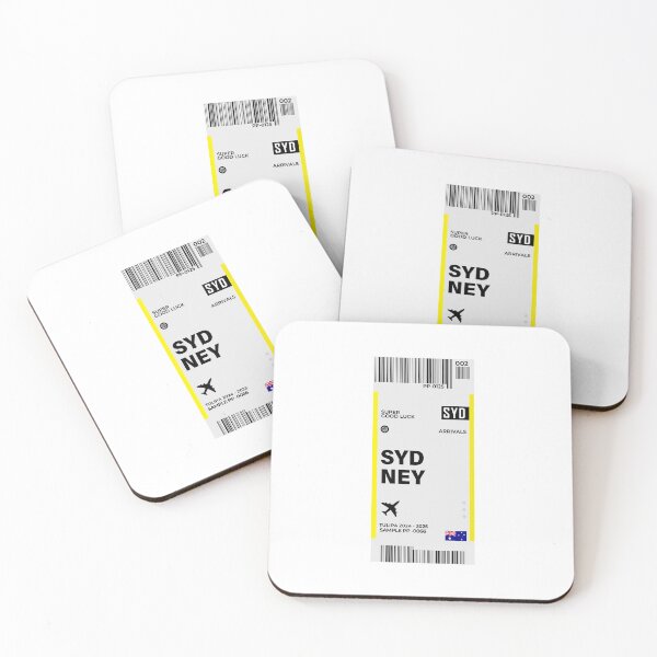 Item preview, Sydney Boarding Pass Australia Travel designed and sold by TulipaGraphics.