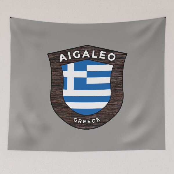 Item preview, Aigaleo Greece Emblem Flag designed and sold by World Designs.