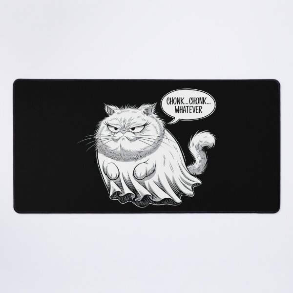 Item preview, Chonk Chonk Whatever - Chonky Funny Ghost Cat designed and sold by FallenStarArt.