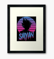 Goku 80` The Eighties Super Super Form Framed Print