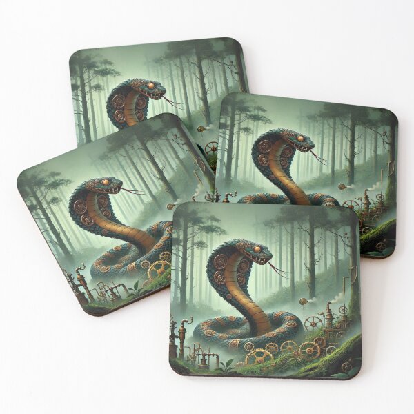 Item preview, Steampunk Forest Cobra designed and sold by Sillytoe.
