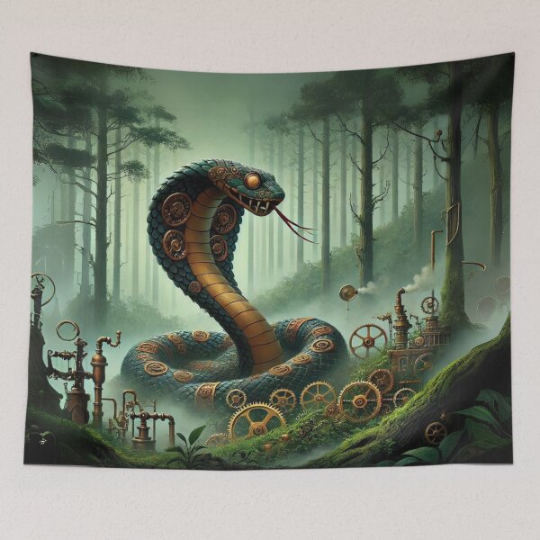 Item preview, Steampunk Forest Cobra designed and sold by Sillytoe.