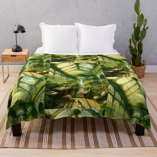 Item preview, Relaxing Waterfall Greenhouse Vintage Nature Scene designed and sold by NancyzKreations.