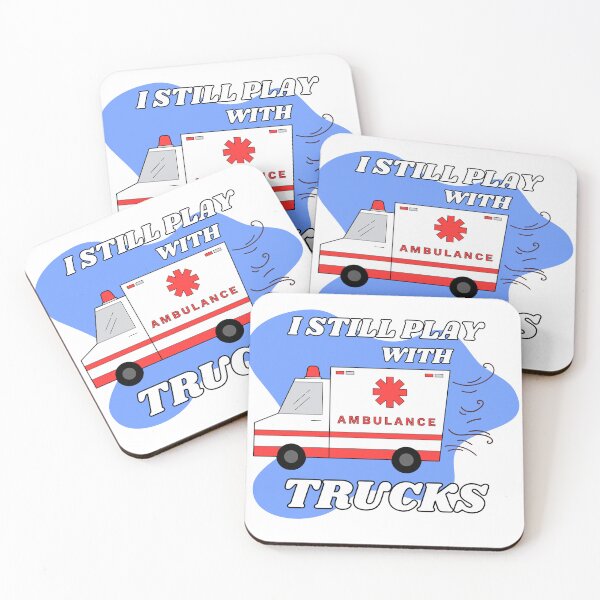 Item preview, I Still Play With Trucks Ambulance designed and sold by iX-Physio.