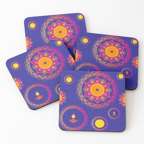 Item preview, Radiant Diwali Mandala - Marigold & Diya Pattern designed and sold by A little more Whirl.