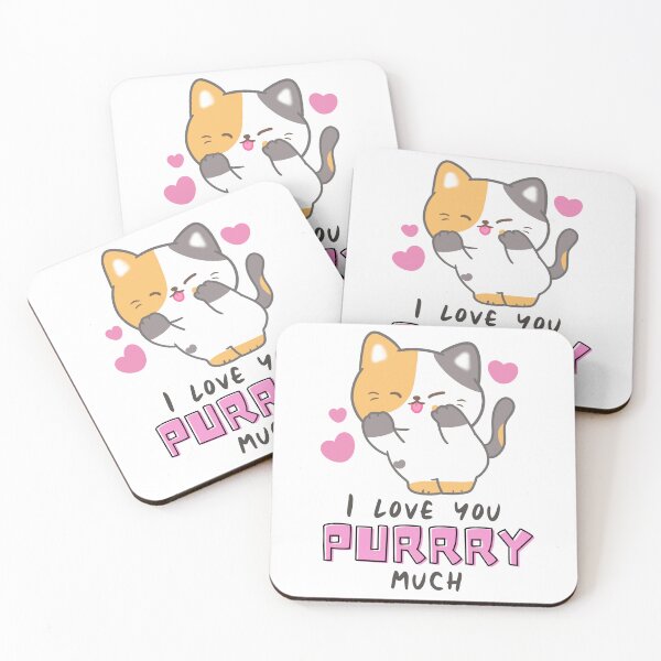 Item preview, Cat and Love Phrase Pun Valentine's Day Theme designed and sold by ProWittyDesigns.