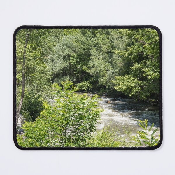 Item preview, Swift River with Lush Green Riverbanks designed and sold by Georgia Mizuleva.