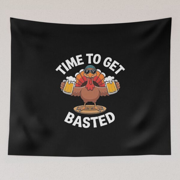 Item preview, Funny Thanksgiving Turkey Shirt: Time to Get Basted for Beer Lovers designed and sold by love3617.