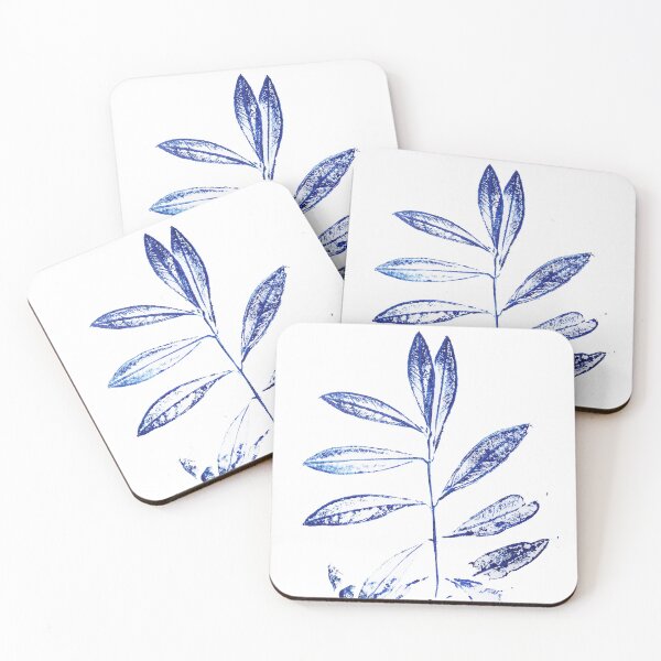 Item preview, navy blue olive leaf  designed and sold by ColorandColor.