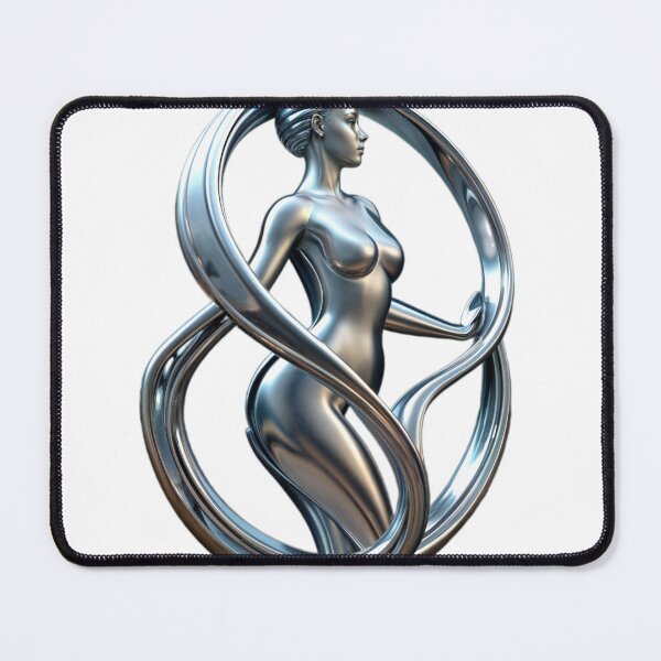 Item preview, metallic logo woman in 3D style designed and sold by Creative88Art.