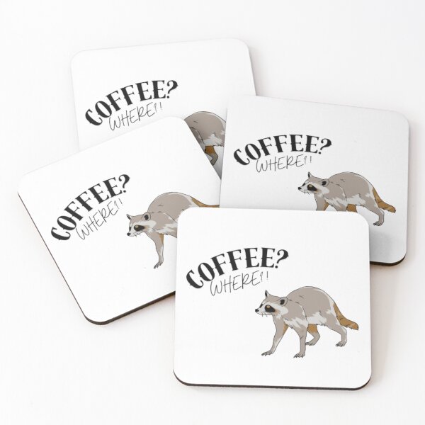 Item preview, CUTE COFFEE RACOON designed and sold by SpongyDesings.