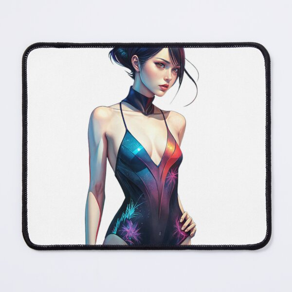 Item preview, color figure asian woman in bodysuit designed and sold by Creative88Art.
