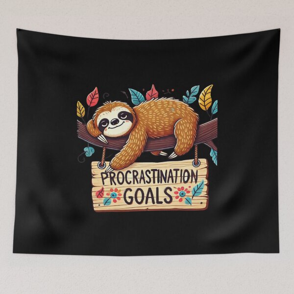 Item preview, Procrastination Goals - Lazy Vibes Only designed and sold by Aredbox.