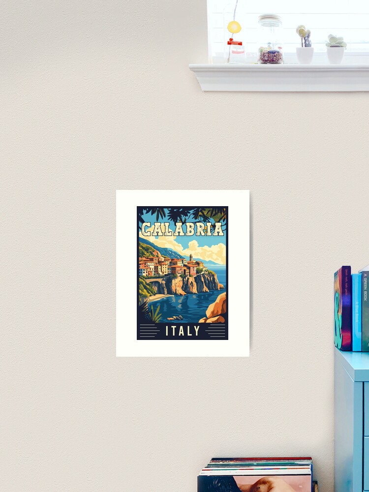 Thumbnail 1 of 3, Art Print, Discover the Rustic Beauty of Calabria in Italy - Travel Art designed and sold by turtlestart.