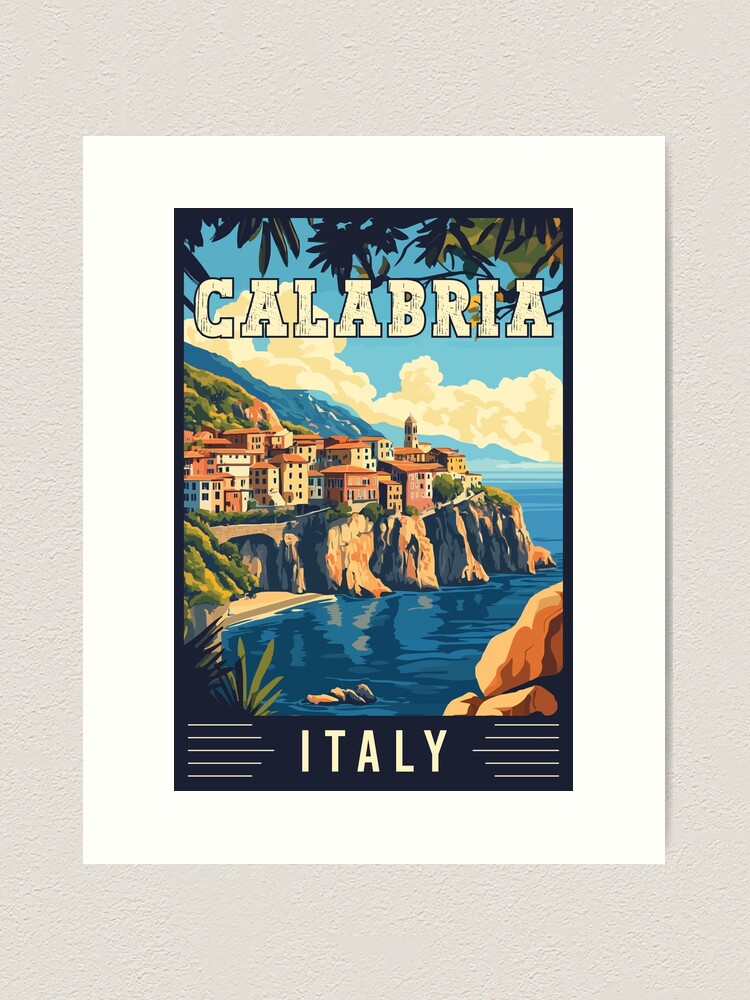 Thumbnail 2 of 3, Art Print, Discover the Rustic Beauty of Calabria in Italy - Travel Art designed and sold by turtlestart.