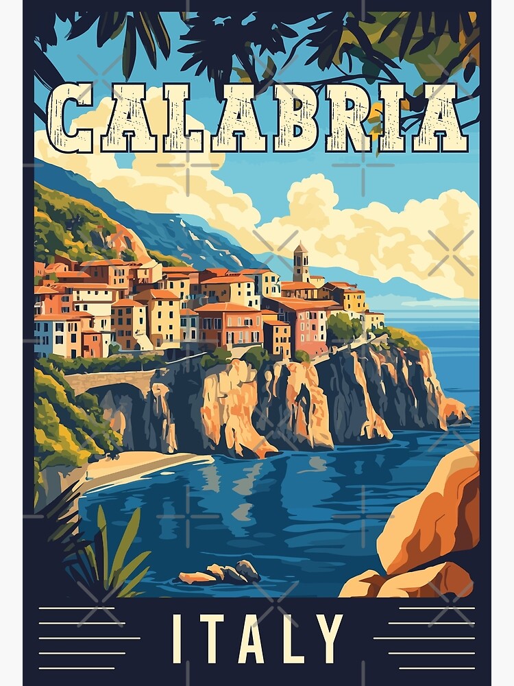 Thumbnail 3 of 3, Art Print, Discover the Rustic Beauty of Calabria in Italy - Travel Art designed and sold by turtlestart.