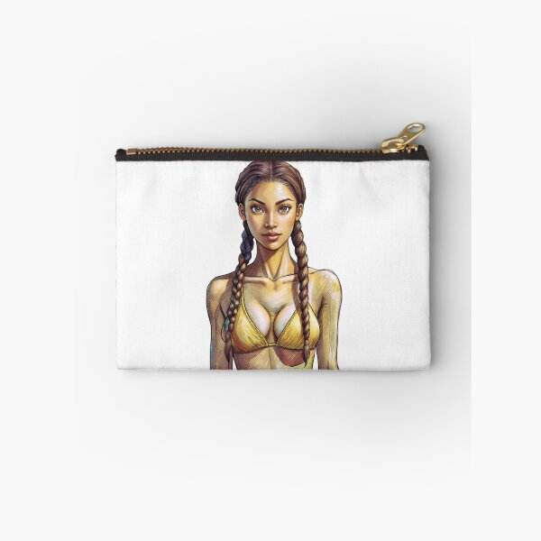 Item preview, girl with braids hair in drawing style  designed and sold by Creative88Art.
