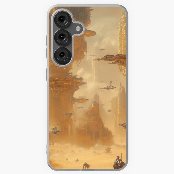 Item preview, Copie de Futuristic city under a golden storm  style Dune designed and sold by Mateo Balagio.