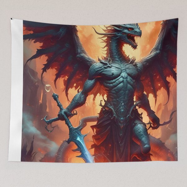 Item preview, Draconian Warlord - Dark Fantasy Art designed and sold by Delerat7.