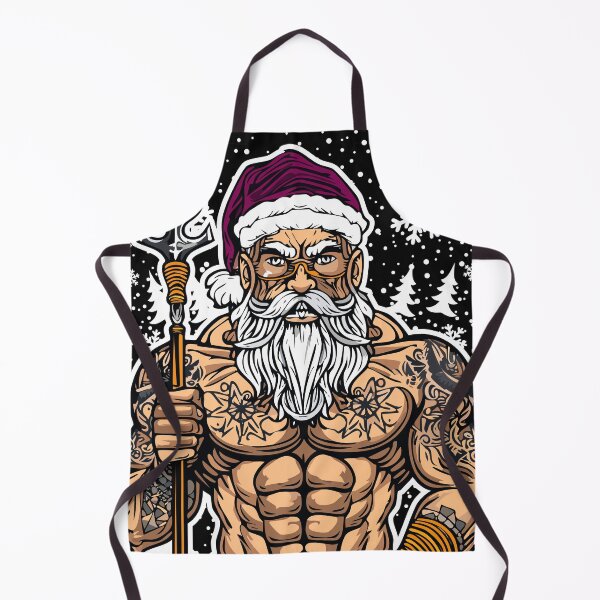 Item preview, 06 Very Bad Santa Claus Snowflake Chest with Tattoos designed and sold by Margarita-Art.