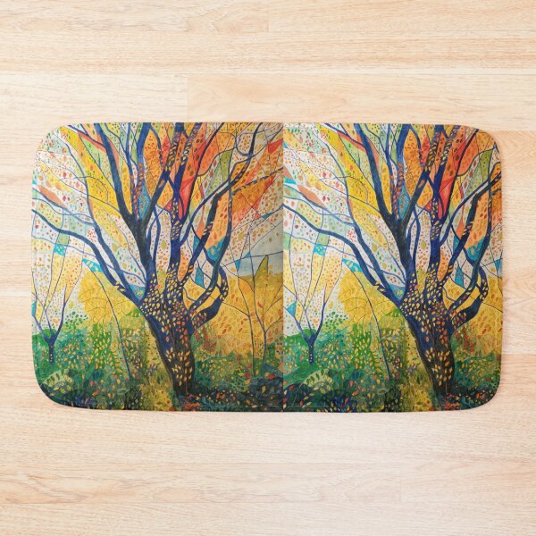 Item preview, Colourful abstract Autumn landscape watercolour painting  designed and sold by esvb.