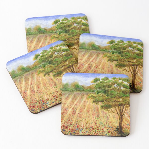 Item preview, Restful Late Summer English Field with Wild Flowers designed and sold by LymphomaLass.