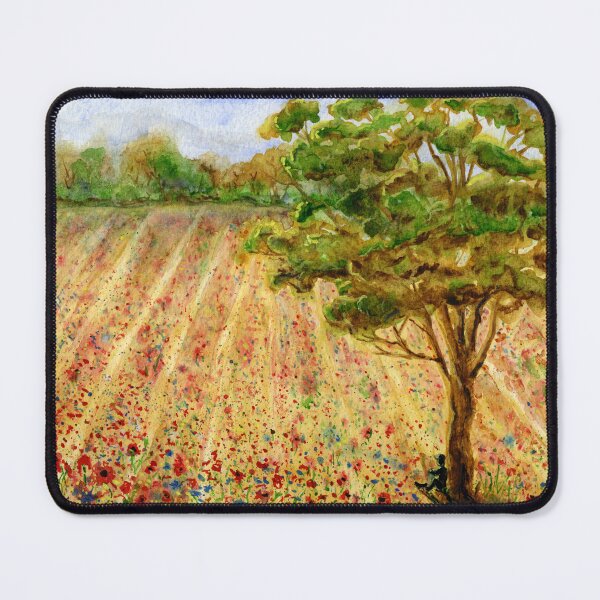 Item preview, Restful Late Summer English Field with Wild Flowers designed and sold by LymphomaLass.