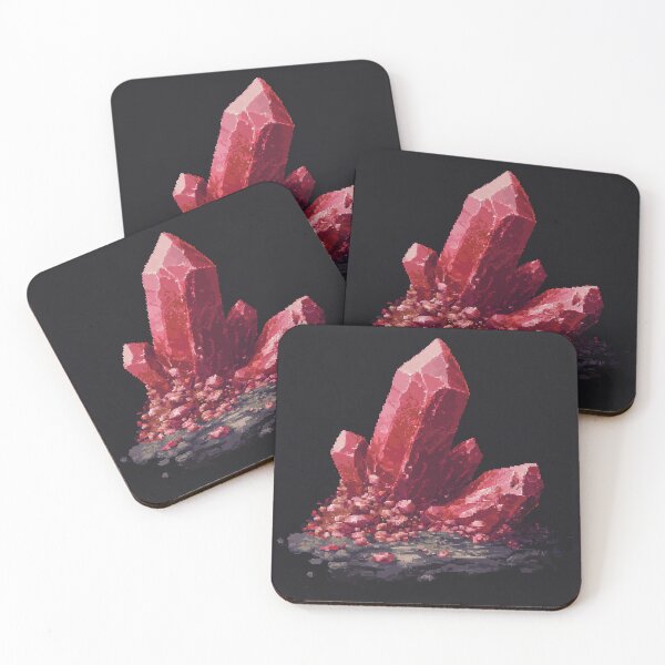 Item preview, Pixel Art Red Beryl Crystal Design designed and sold by Snazzy-Studio.