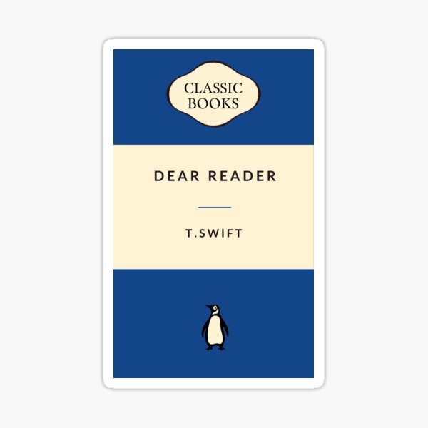 Item preview, Dear Reader - Taylor Swift designed and sold by bombalurina.