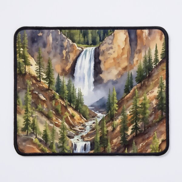 Item preview, Yellowstone National Park Artist Point Watercolor designed and sold by Magnolia Valley Art.