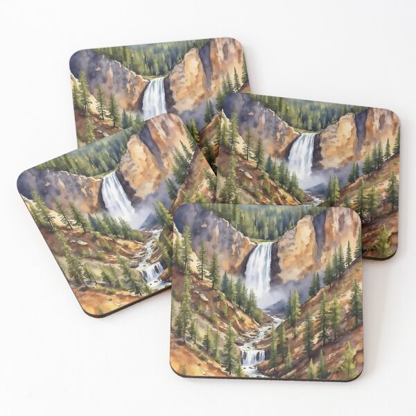 Item preview, Yellowstone National Park Artist Point Watercolor designed and sold by Magnolia Valley Art.