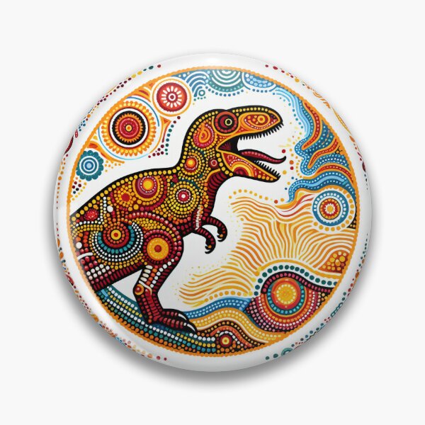 Item preview, Vibrant Dinosaur Art - Tyrannosaurus rex by heidiannemorris © designed and sold by FOLK ART FUSION.