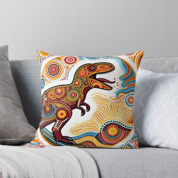 Item preview, Vibrant Dinosaur Art - Tyrannosaurus rex by heidiannemorris © designed and sold by FOLK ART FUSION by heidiannemorris.