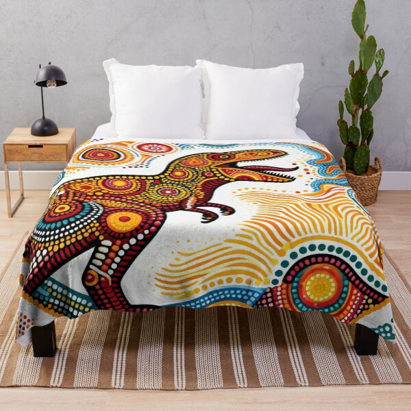 Item preview, Vibrant Dinosaur Art - Tyrannosaurus rex by heidiannemorris © designed and sold by FOLK ART FUSION by heidiannemorris.