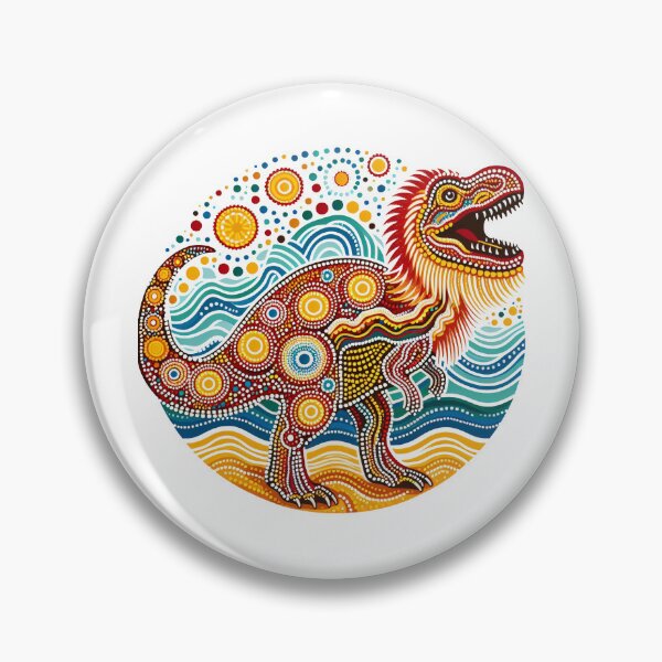 Item preview, Vibrant Dinosaur Art - Tyrannosaurus rex by heidiannemorris © designed and sold by FOLK ART FUSION.