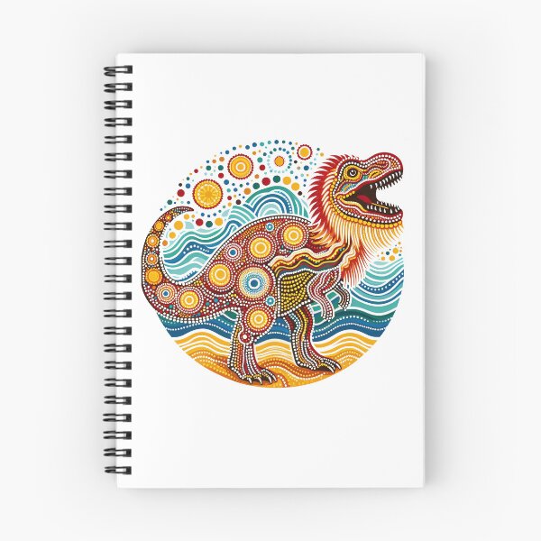 Item preview, Vibrant Dinosaur Art - Tyrannosaurus rex by heidiannemorris © designed and sold by FOLK ART FUSION.