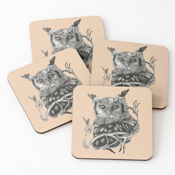 Item preview, Owl and branch designed and sold by KnowingWonder.